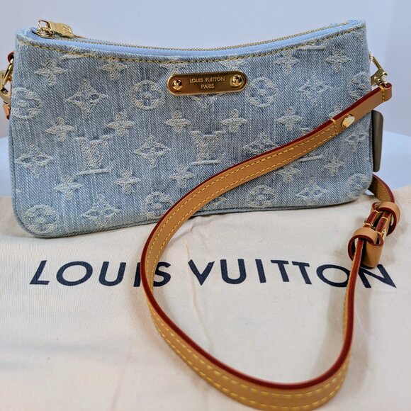 Louis Vuitton Blue Monogram Denim Mini Pochette - Picture 1 of 12
